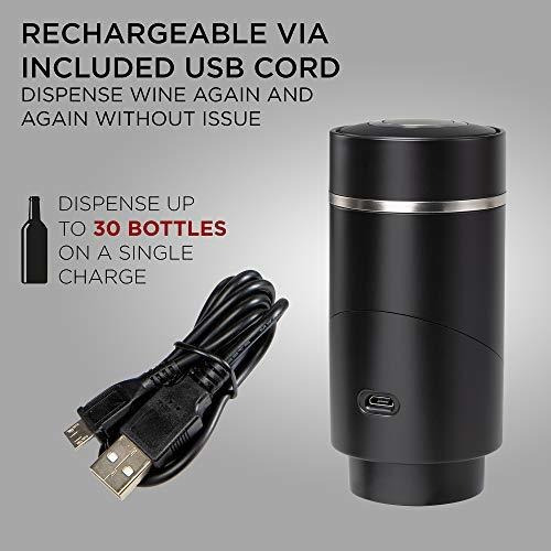Aireador Y Dispensador Eléctrico De Vino Ivation | Recargabl