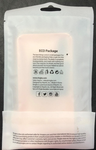 Imagen 2 de 8 de Funda Ringke iPhone X Slim Blanco/rosa (eco Package)