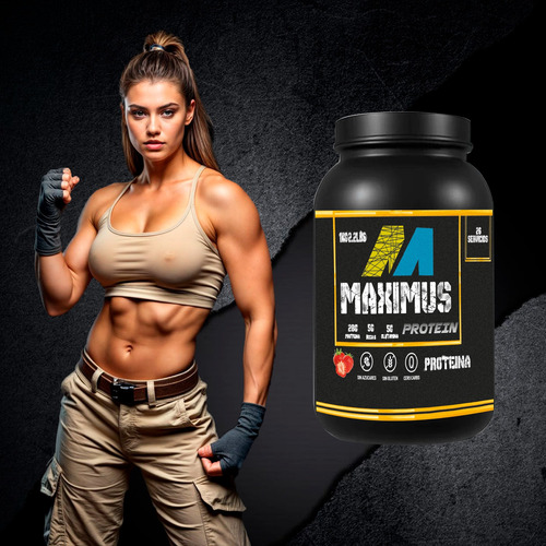 Proteína Hidrolizada Isolate Maximus 1kg 200 Servicios Fresa