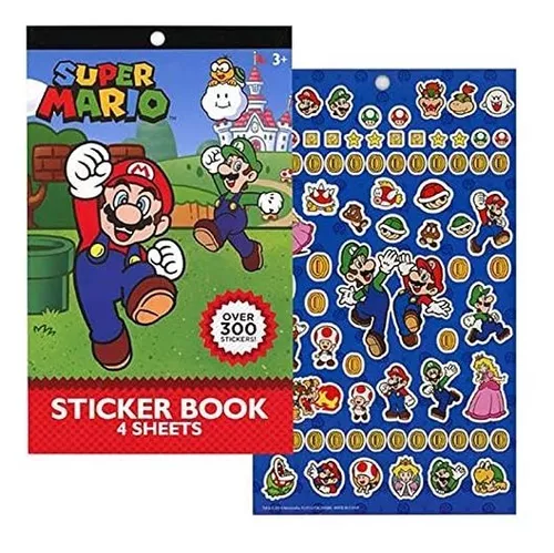 Nintendo Mario Paint Posters Set - 4 PC Bundle with Super Mario Painting Activity Book, 600+ Stickers, and More | Super Mario Coloring and Activities