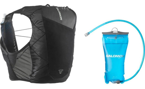Mochila Hidratação Salomon Active Skin 12 Reservatório 1,5l Cor Preto