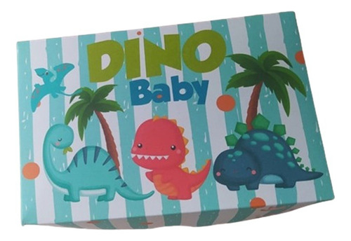 10 Caixas P 6 Doces Lembrança De Festa Dinossauro Baby Cute
