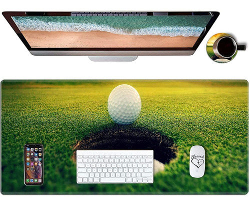 Mousepad De Escritorio 31,5 X11,8  | Pelota De Golf / Goma