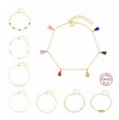 Pulseras De Cadena De Joyería De Circón De Plata Esterlina 9