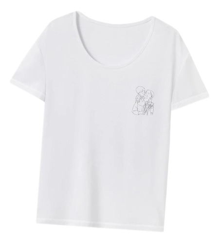 Camiseta Para Mujer De Verano Tops Ligeros De Moda Cuello