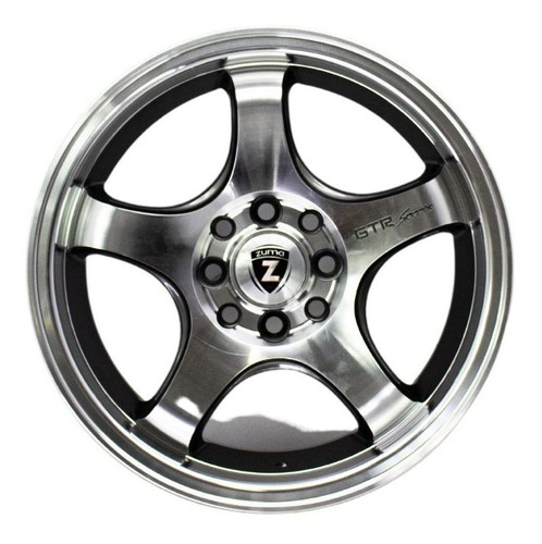 Jogo De Roda Zuma Wheels Aro 15 2730 Gsp 4x100 Gtr Sports Cor diamantado com grafite