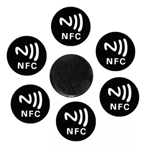 Pegatinas Nfc Ntag 213 Adhesivas Negras, Etiquetas Redondas