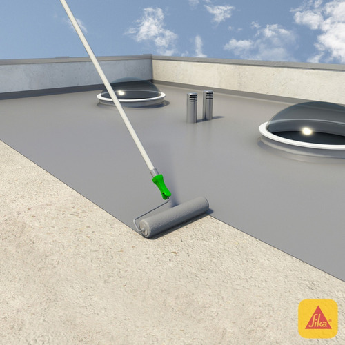 Imagen 5 de 8 de Sikafill Alta Elasticidad Gris, Pintura Impermeable 16 Lts