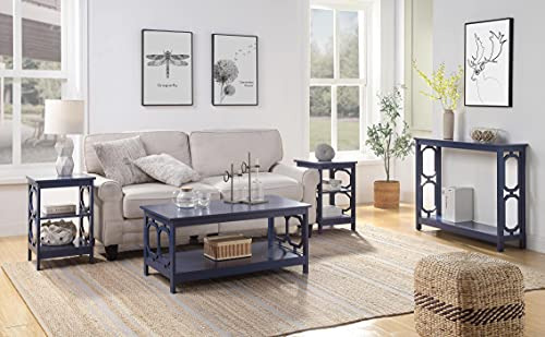Conveniencia Concepts Omega Consola Mesa Con Estante, Azul C
