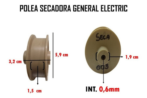 Imagen 5 de 5 de Polea Tensora Secadora General Electric