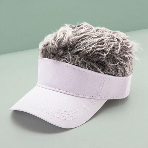 Gorra Con Visera For El Pelo Gorra Blanca Cabello Gris