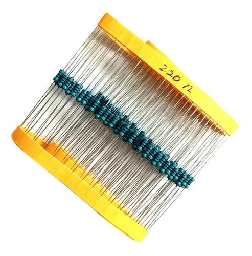 De Resistencias Metálica De 100 Piezas 1 / 4w 0.25w 220ohm