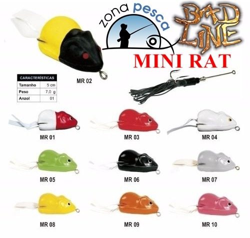 Señuelo Bad Line Mini Rat! Varios Colores Disponibles!