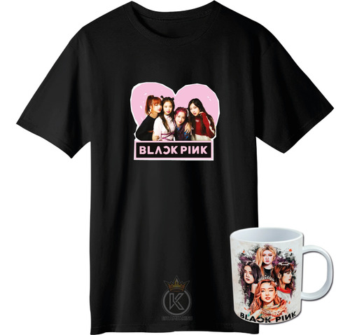 Polera Black Pink + Tazon - K-pop - Banda - Estampaking