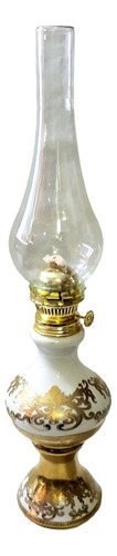 Lámpara De Aceite Porcelana Retro,44 Cm.colección,usable (Usado)