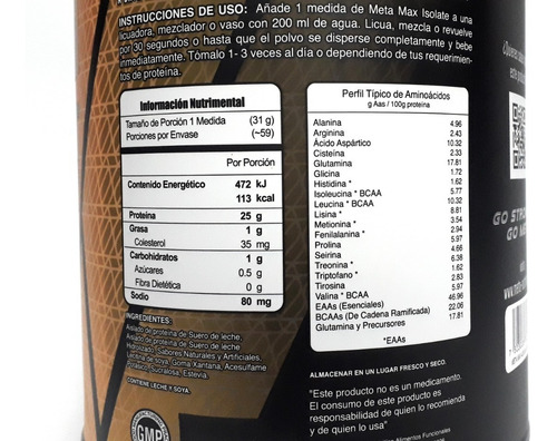 Proteina Meta Max Meta Nutrition 4 Lbs Envio Full (sabores)
