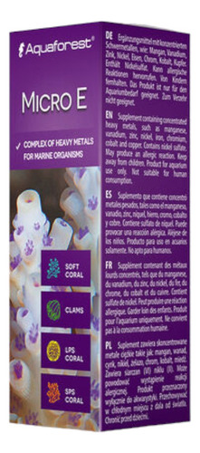 Micro E 10 Ml Aquaforest Micro Elementos Para Corales Reef