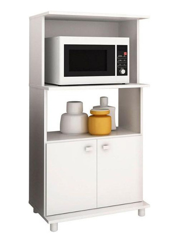 Balcão Multiuso Cozinha   Bl-3301 C/ 2 Portas E 2 Nichos Br