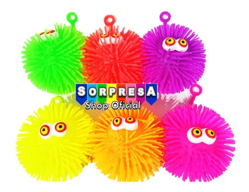 6 Yoyos Squishy Gigante Luz Led Juguete Piñata Bolo Fiesta