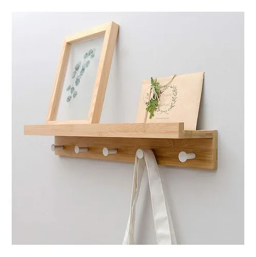 Estante de pared con perchero hotsell