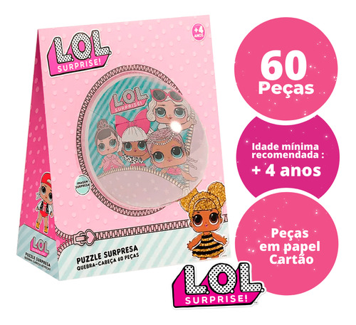 Quebra Cabeça Educativo Com 60 Peças Lol Surpresa Educativo