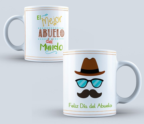10 Plantillas Dia Del Abuelo - Abuelitos Para Tazas Editable