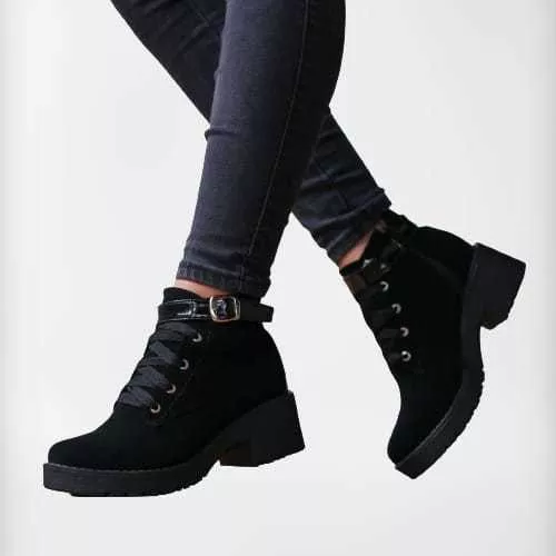 Zapatillas deportivas de vestir para mujer - Botines Negros
