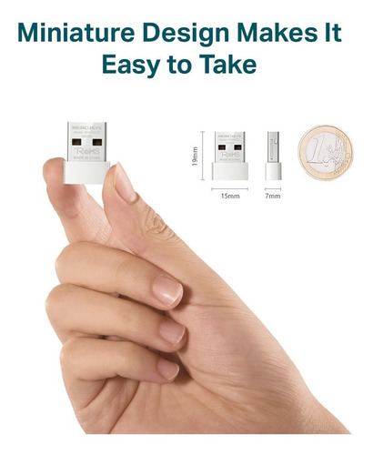 Imagen 3 de 8 de Placa De Red Wifi Mercusys Mw150us Usb Nano 150mbps
