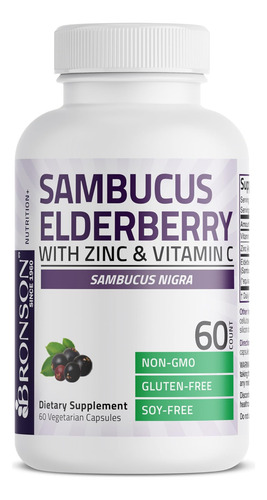 Sabugueiro Bronson Sambucus Com Zinco E Vitamina C Complexo