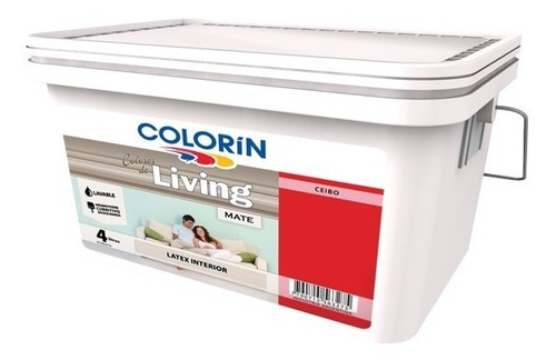 Pintura Interior Colorin Living Látex Mate Color X 4 Lts.