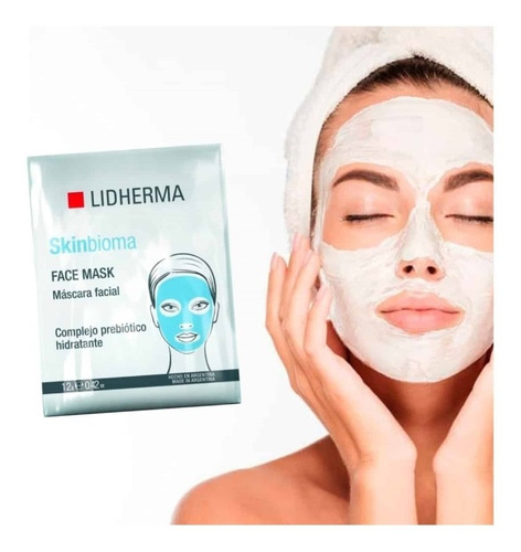 Máscara hidratante reparadora skinbioma face mask Lidherma