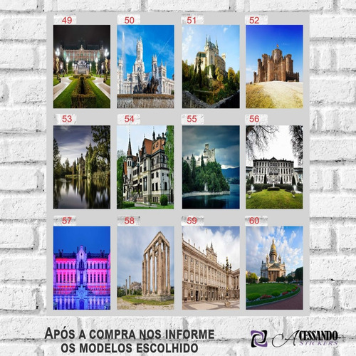 Imagem 7 de 10 de 5 Pôster Cartaz Construções Monumentos P/ Emoldurar 40x30cm