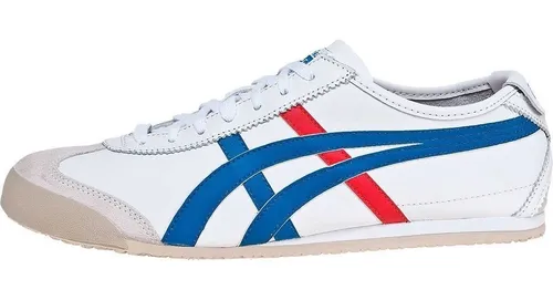 Tenis Onitsuka Tiger Mexico 66 Blanco rojo azul Unisex A Cuotas