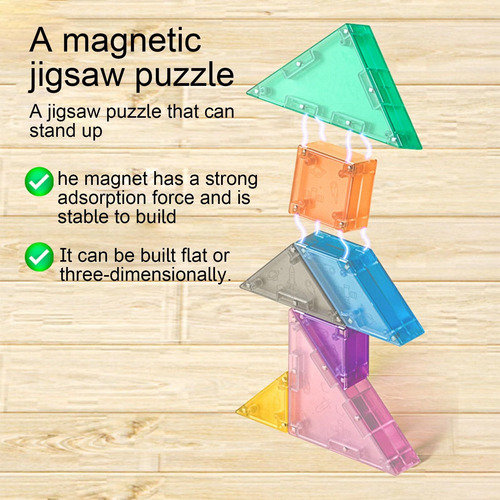 Rompecabezas Magnético Tangram, Portátil