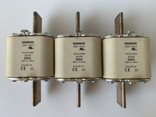 Fusível Ultra Rápido, 630a, Gs, Nh3, 3ne14360, Siemens.