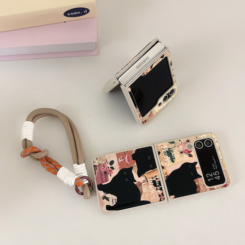 Gato Negro Cortex For Z Flip3/4/5 Funda Para Teléfono
