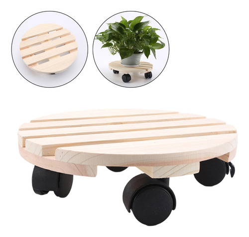 Soporte De Planta Rodante Pallet Soporte Redondo De Los 40cm
