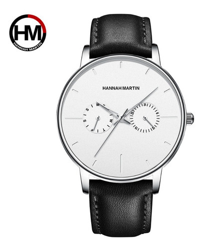 Reloj Hannah Martin Inoxidable Resistente Al Agua Para Hombr Color Del Fondo Rojo