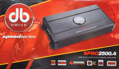 Amplificador Db Drive Spro2500.4 Clase Ab 4 Ch 2500 W Negro