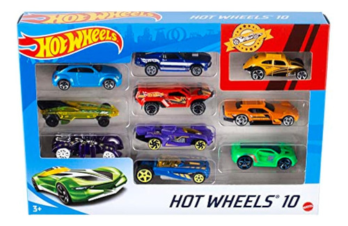 Hot Wheels Paquete De 10 Automóviles (los Estilos