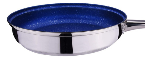 Sartén Yajad De Acero Inoxidable Recubrimiento D Mármol 20cm Color Azul