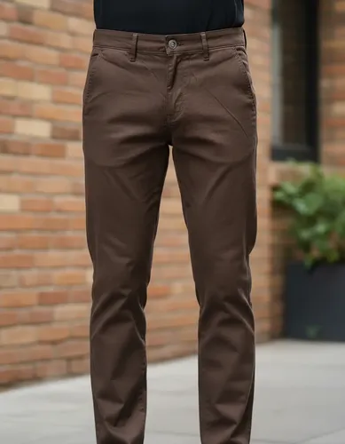 Calca Sarja Masculina Slim Bolso Embutido Com Elastano