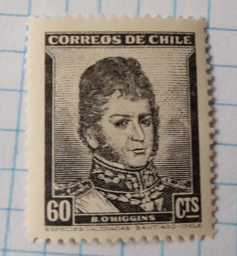 Sello Postal - Chile - Ohiggins - 1948