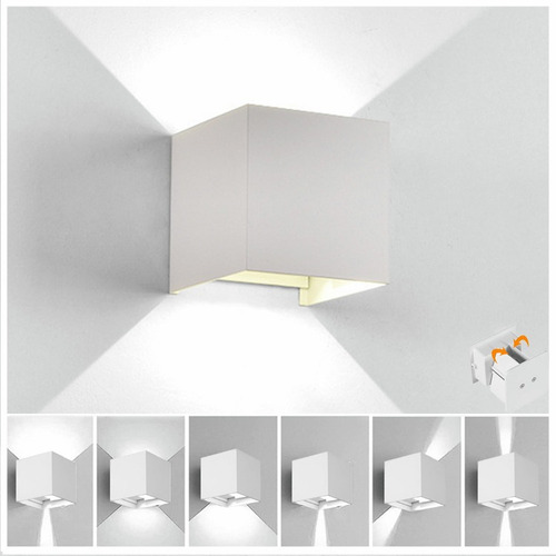Gosun® Lámpara De Pared Led 12w Impermeable Foco Flotante Estructura Blanco - Blanco Frío