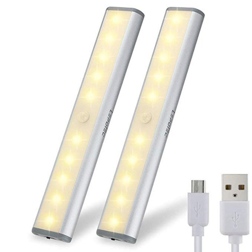 Motion Sensor De Luz Luces Del Gabinete, Usb Recargable 10 L
