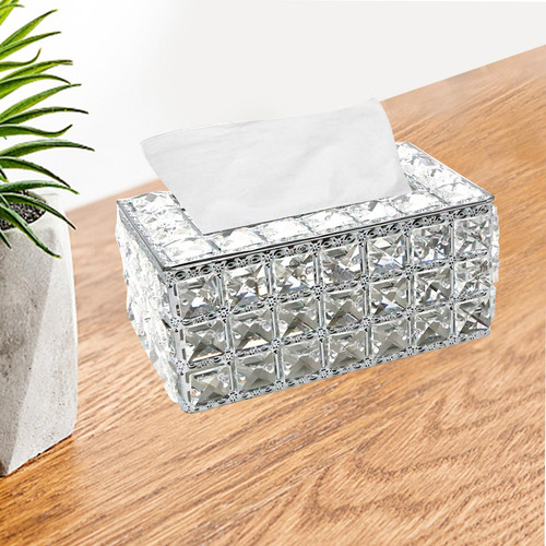 Cubierta Para Caja De Pañuelos De Cristal
