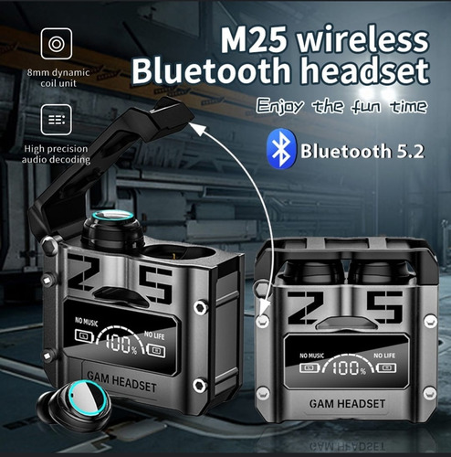 Auriculares M25 Con Bluetooth Táctil Inalámbricos Gamer