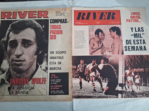 Revistas Partidarias River Lote De 8 De La Década Del '70 (Usado)