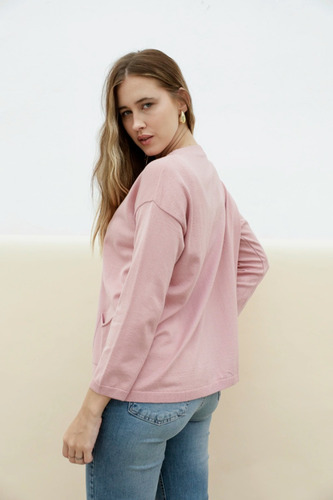 Saco Largo Abierto De Lycra Sin Boton - Talle M A Xl