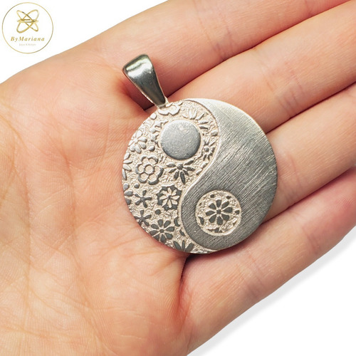 Imagen 2 de 4 de Dije Plata Yin Y Yang